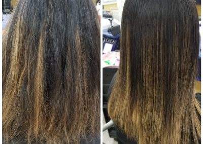 permanent hair color, straightening services by beauty land in BC