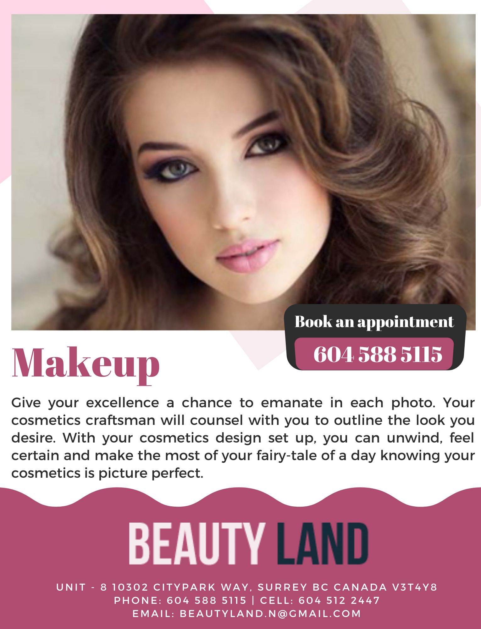 Makeup Services, Beauty Land Salon, BC, Langley